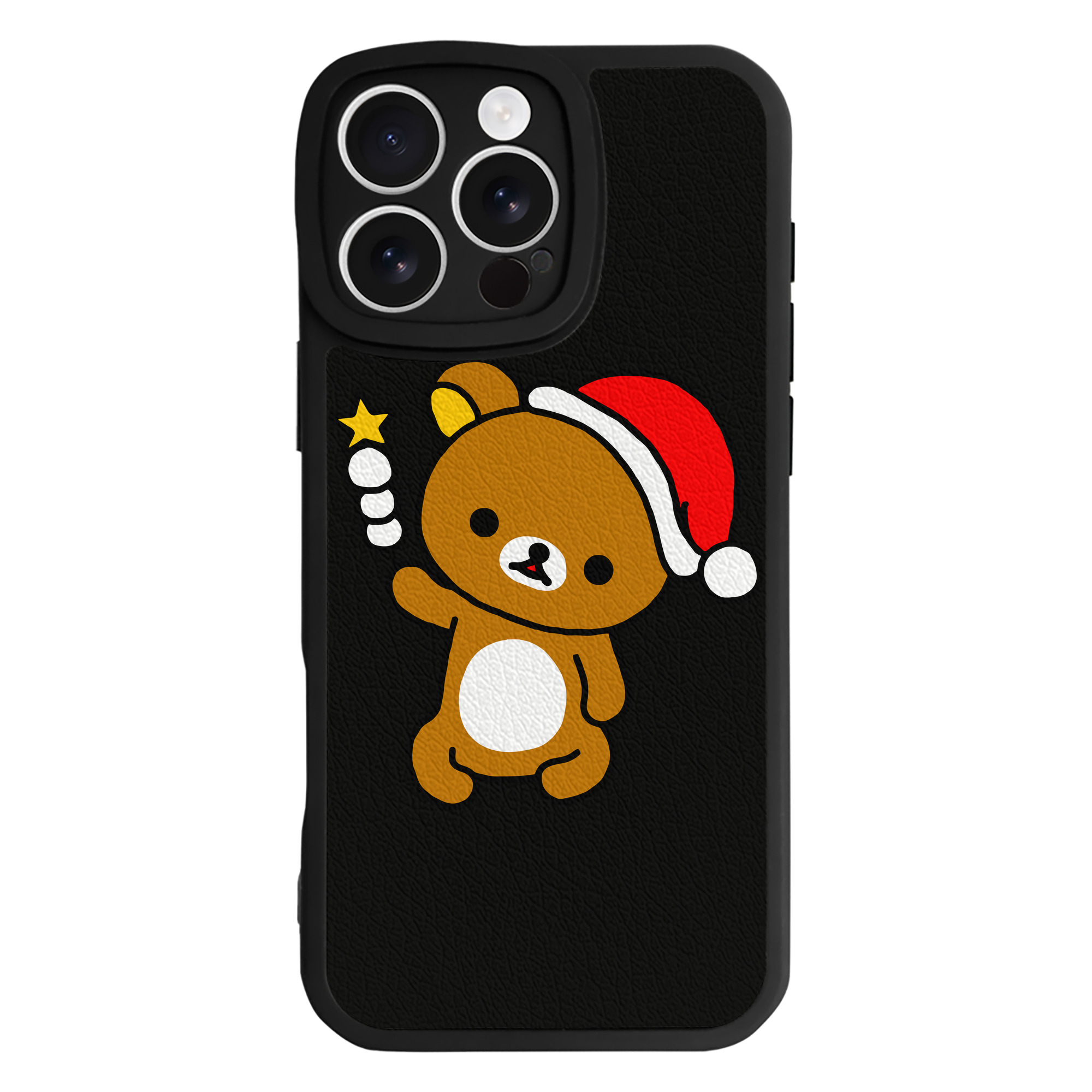 （画像用） リラックマ リラックマ キイロイトリ Rilakkuma Korilakkuma Kiiroitori 【iPhone 16シリーズ対応】シリコンスマホケース（レザー調） 材質：シリコン